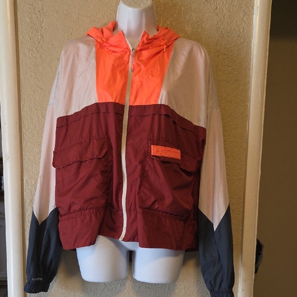 Under Armour Colorblock Jacket - Orange, Red, Gray - Picture 1 of 3